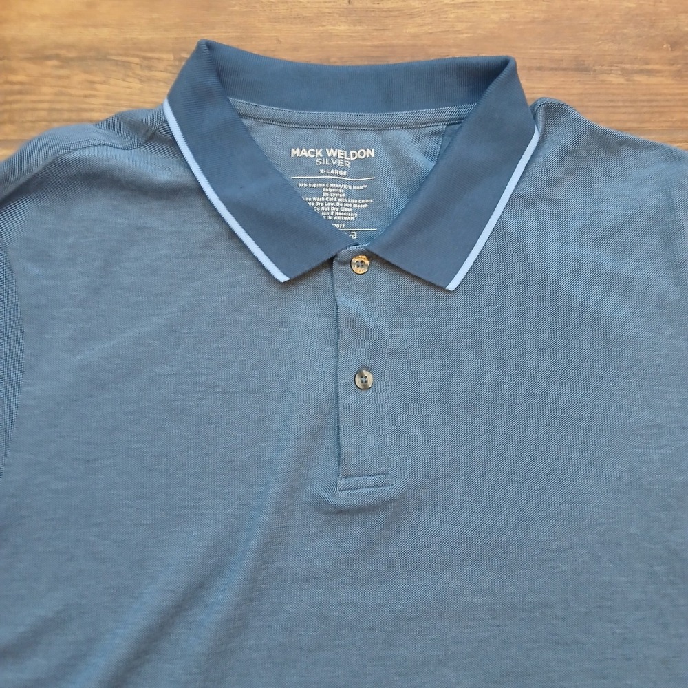 Mack Weldon Blue Polo Shirt